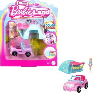 Barbie Mini BarbieLand Playsets with Toy Vehicle & 1.5-inch Doll, SUV with Color